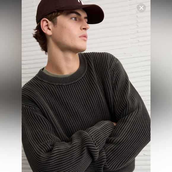 NWT AE Mens Fisherman Crew Neck Sweater - Picture 5 of 11